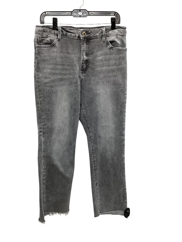 Jeans Boot Cut By Vervet In Grey Denim, Size: 14