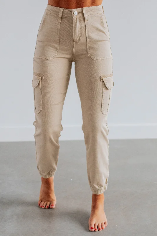 Jadia Risen Cargo Pants - Stone