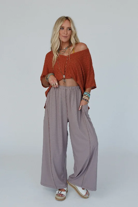 Modern Muse Wide Leg Pants - Mocha