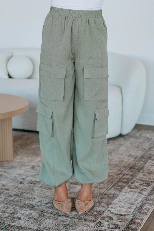 Ronni Cargo Pants - Light Olive