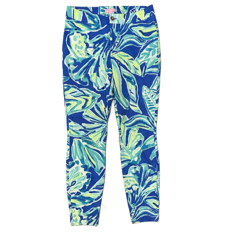 Pants Designer By Lilly Pulitzer In Blue & Green, Size: 6