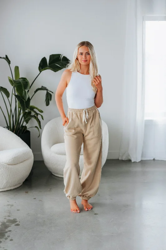 Ayden Lounge Joggers - Biscotti