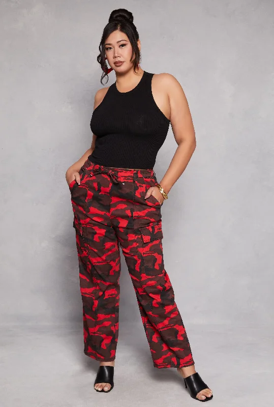 Plus Size Almost Famous Camo Cargo Pants