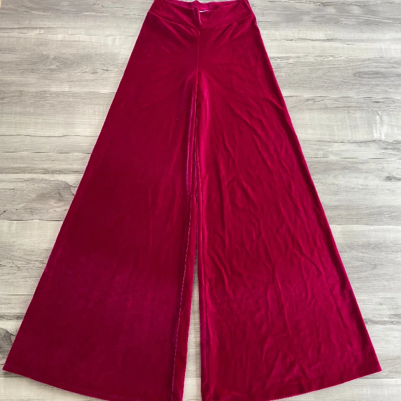 SALE - SMALL - Palazzo Wide Leg Pants - Fuchsia Velvet