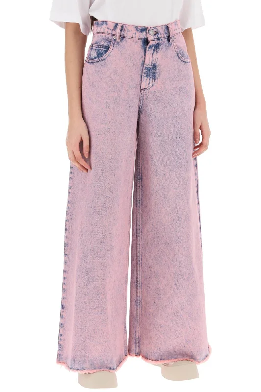 wide leg jeans in overdyed denim