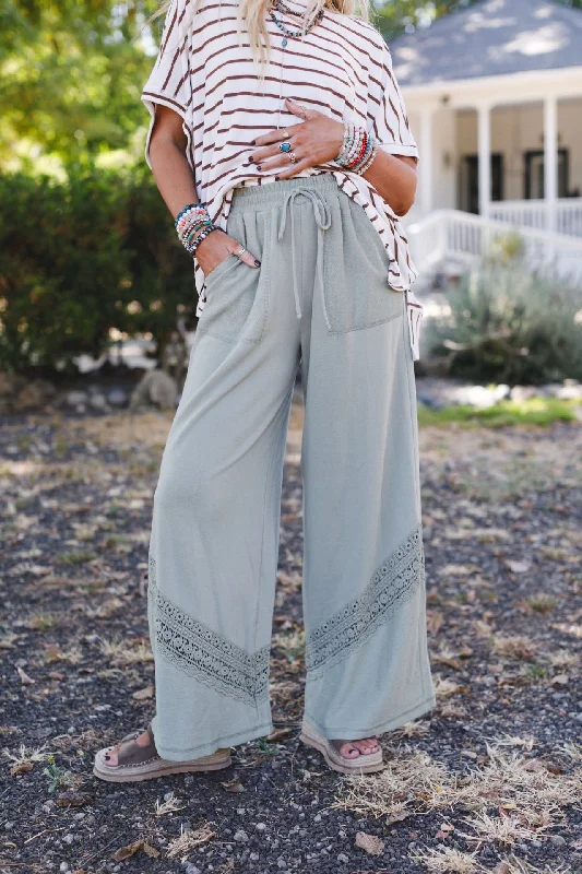 The Nest Lyrical Wide Leg Pants - Green