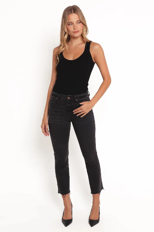 Marlow Mid Rise Crop Flare Jeans - Psych