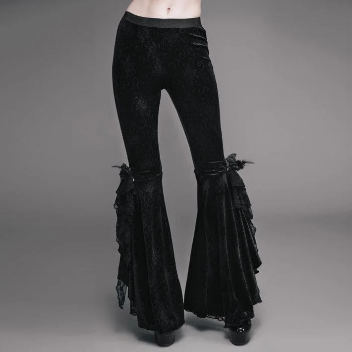 Women's Stylish Punk Flared Trousers