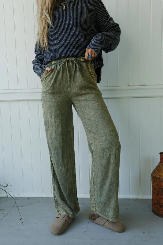 Just For Fun Lounge Pants - Light Olive