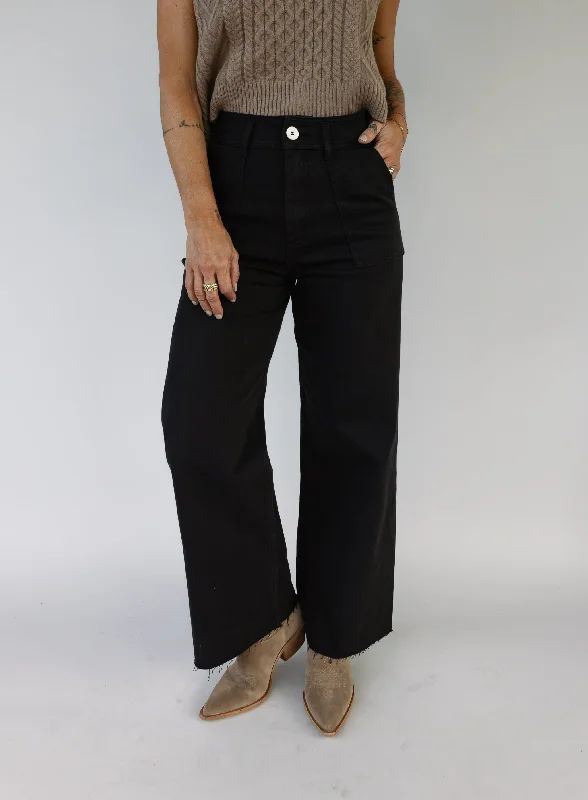 Brock Wide Leg Denim - Black - Final Sale