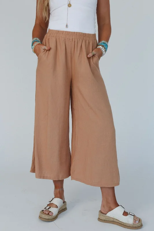 As You Wish Wide Leg Pants - Camel