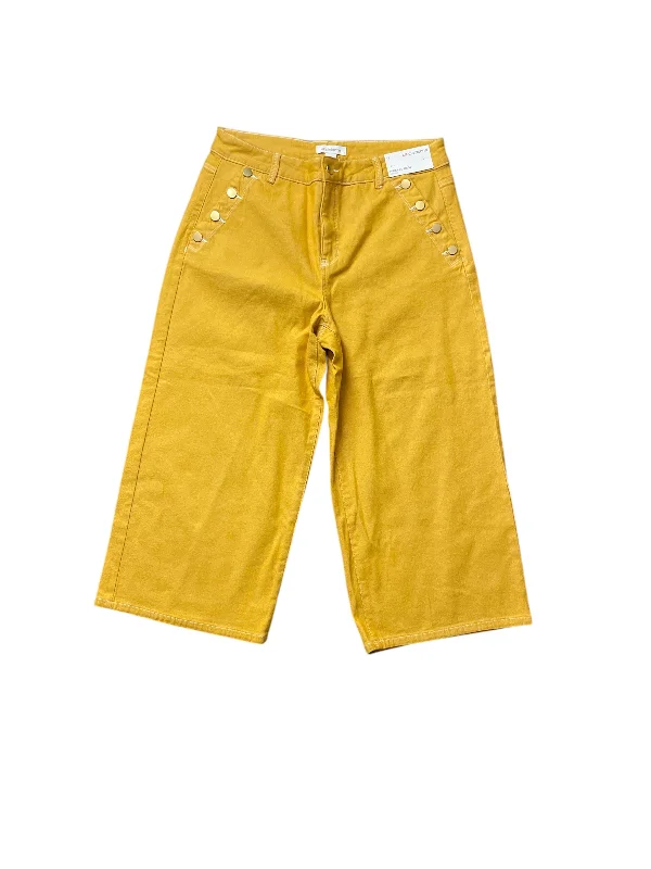 Pants Cropped By Liz Claiborne In Yellow, Size: 14