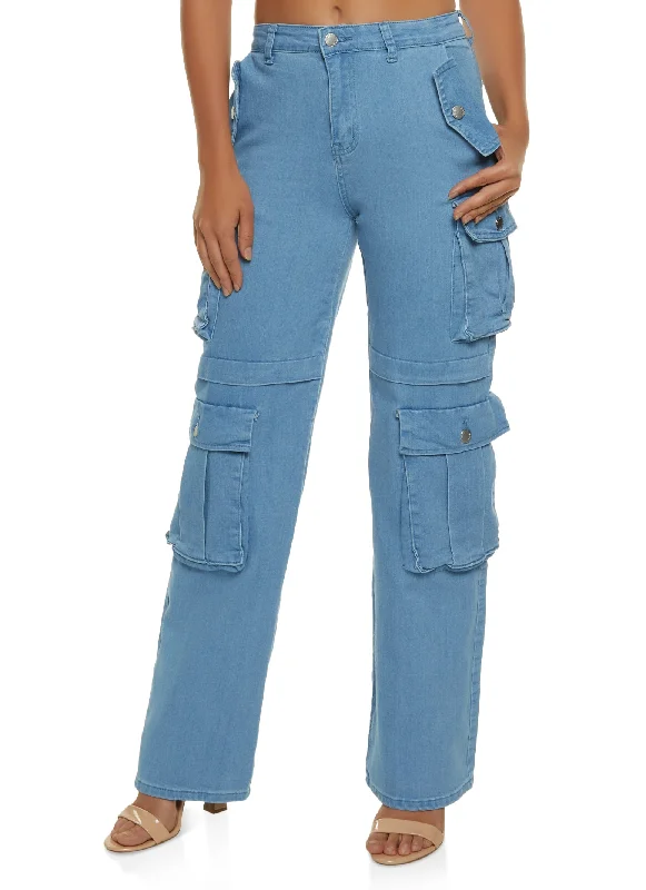 Wide Leg Cargo Jeans