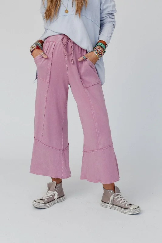 Feeling Good Wide Leg Pant - Rose