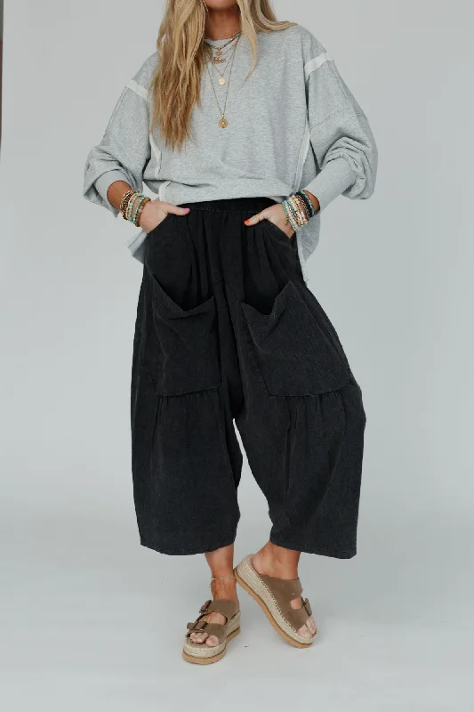 Country Mile Wide Leg Pants - Black