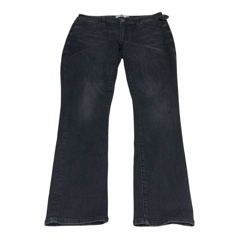 Jeans Straight By Cabi In Black Denim, Size: 12