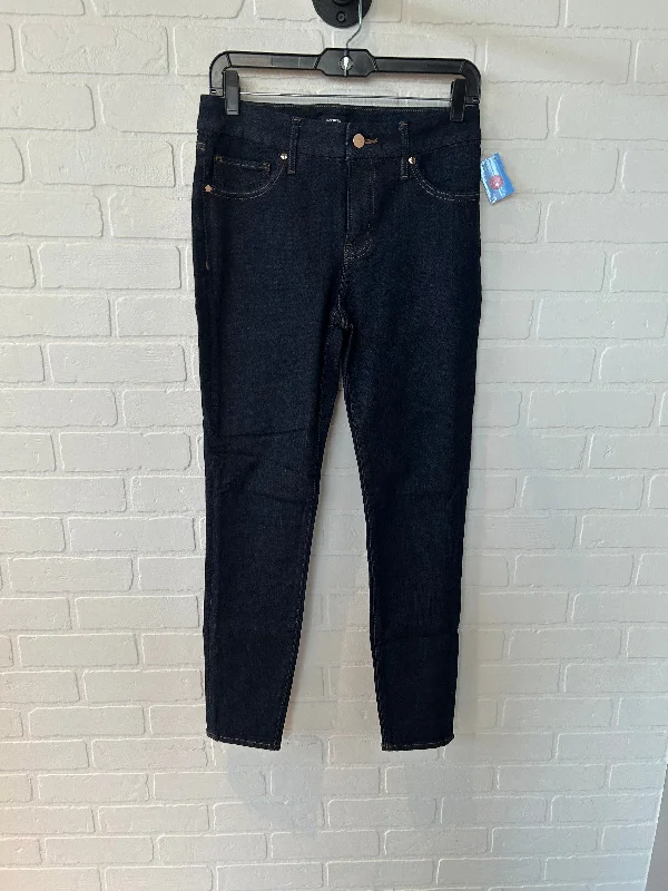 Jeans Skinny By Express In Blue Denim, Size: 8