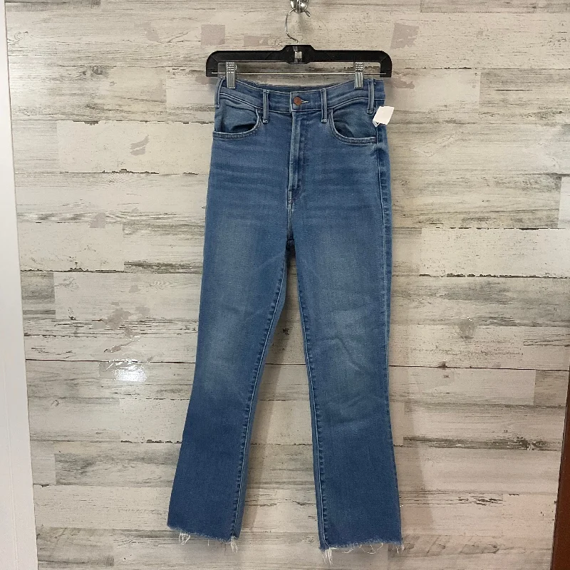 Jeans straight By Mother Jeans In Blue Denim, Size: 4