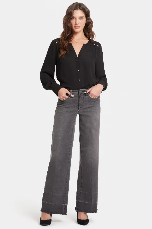 Teresa Wide Leg Jeans - Snow Shadow