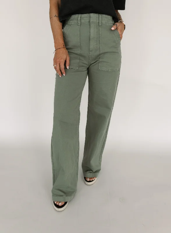 Pistola: Nicole Soft Olive Pant - Final Sale