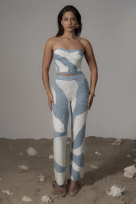 Blue Abstract Tiarra Pants