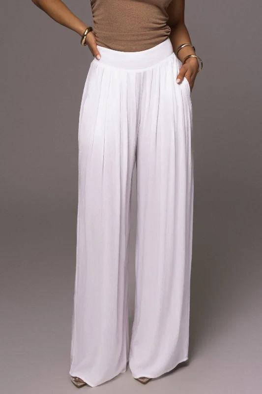 White After Sunset Pleated Pants