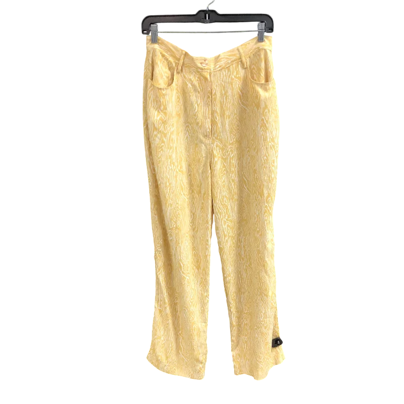 PANTS DESIGNER BY ENA PELLY YELLOW SIZE: 8