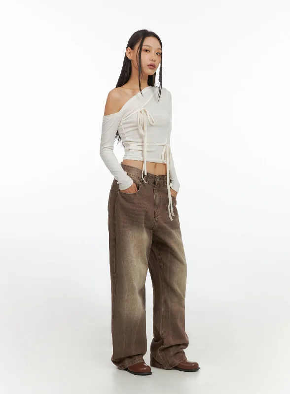 Kelsey Cotton Cloud Wide Leg Jeans IS427