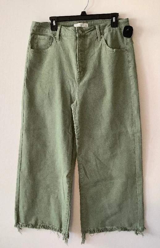 Jeans Wide Leg By Risen In Green, Size: 1x