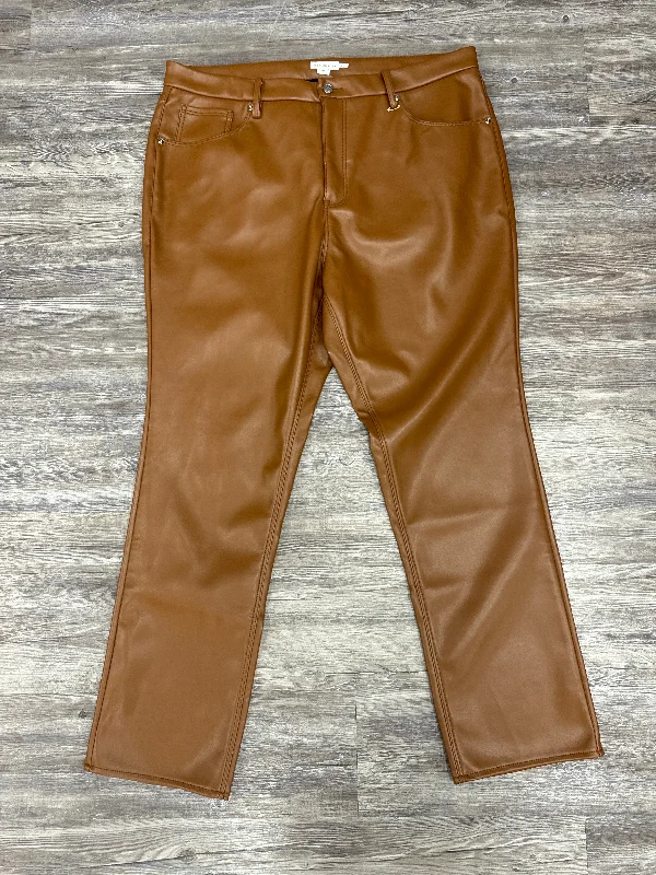 Pants Designer By Good American In Brown, Size: 18