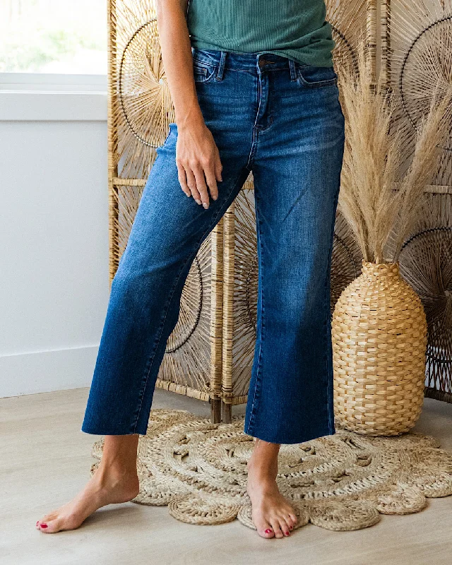 Judy Blue Patricia Non Distressed Cropped Wide Leg Jeans