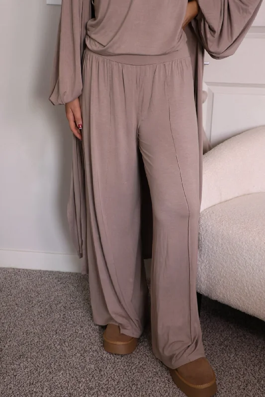 Buttery Soft Taupe Wide Leg Pants