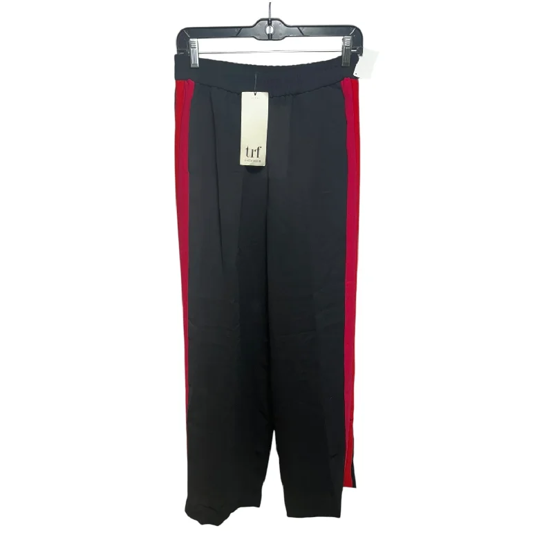 Pants Wide Leg By Zara In Black & Pink, Size: S