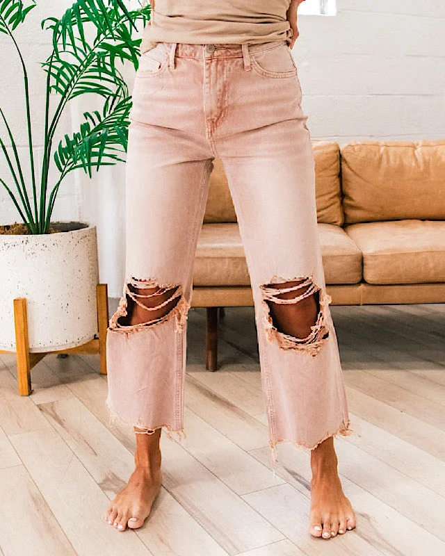 Vervet Blush 90's Crop Flare Jeans