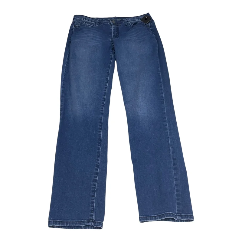 Jeans Skinny By Calvin Klein In Blue Denim, Size: 12