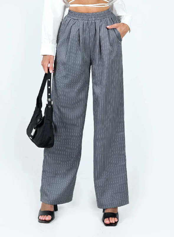 Higgins Pants Grey Pinstripe