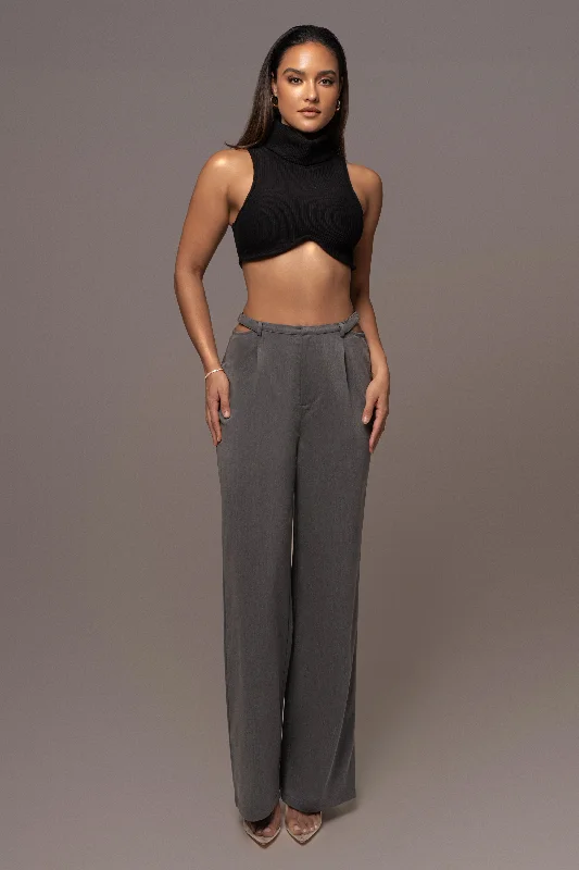 Grey Symone Cutout Pants