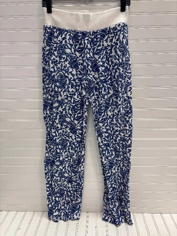 Pants Designer By Lilly Pulitzer In Blue & White, Size: Xs