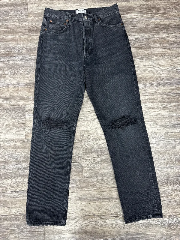 Jeans Designer By Agolde In Black Denim, Size: 4