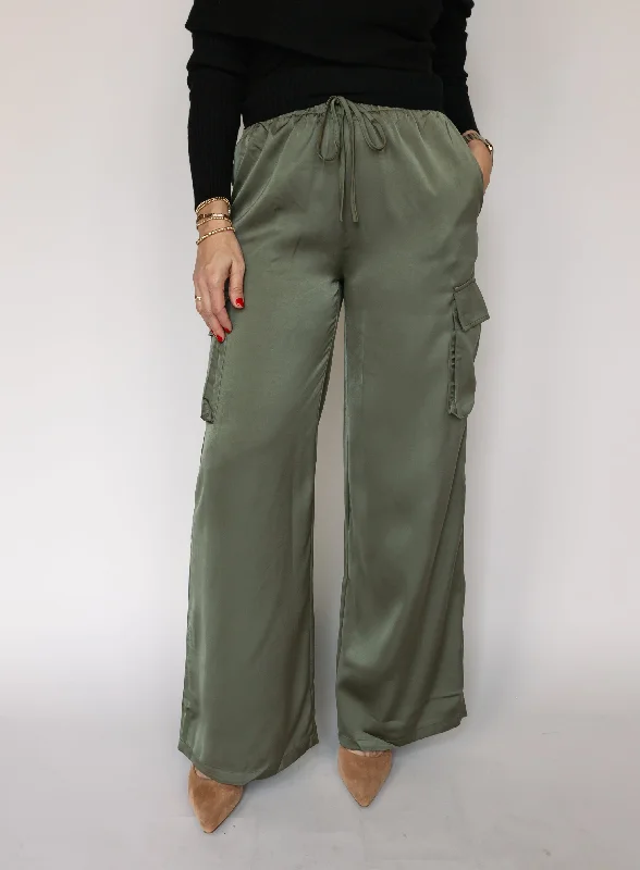 Cameron Satin Cargo Pant