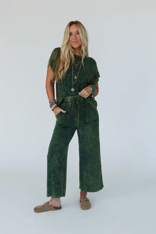 Perfect Pair Top And Pants Set - Green