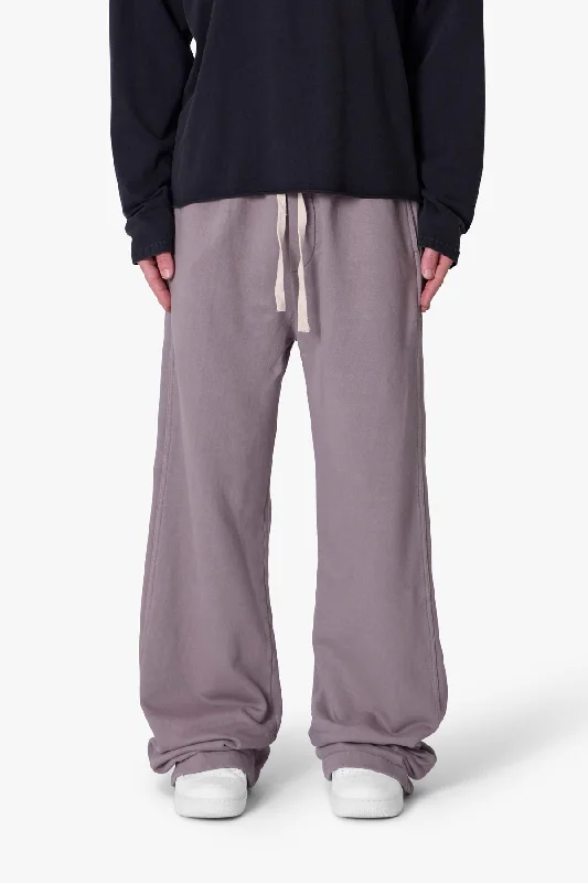 Side Snap Fleece Pants - Washed Mauve