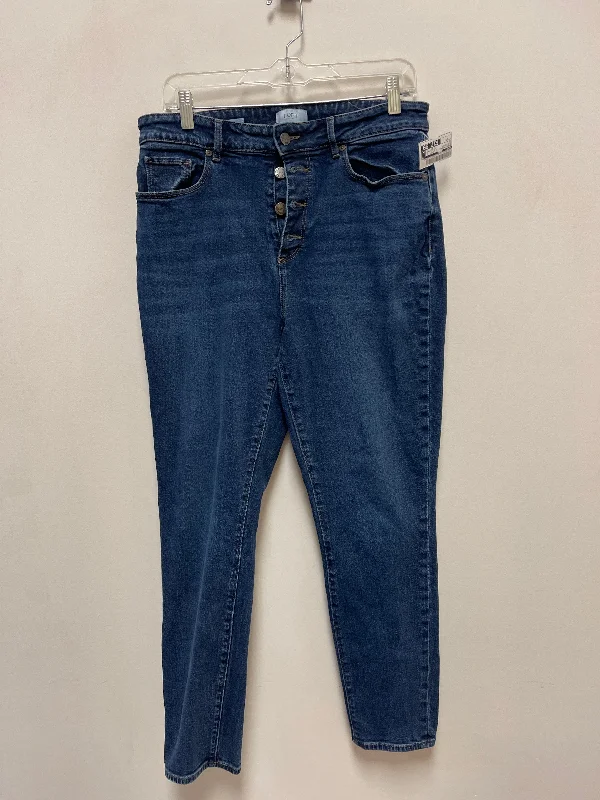 Jeans Skinny By Loft In Blue Denim, Size: 12