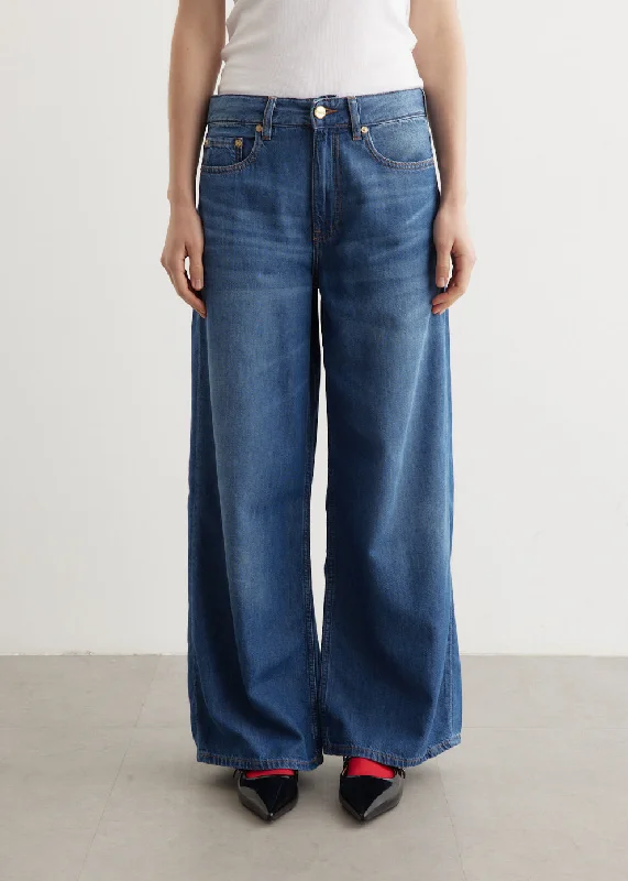 Light Denim Wide Jeans